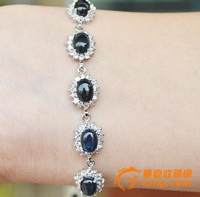天然藍寶石手鏈 |天然藍寶石手鏈 拍賣|競價|價格|交易-珠寶拍賣-華夏收藏網